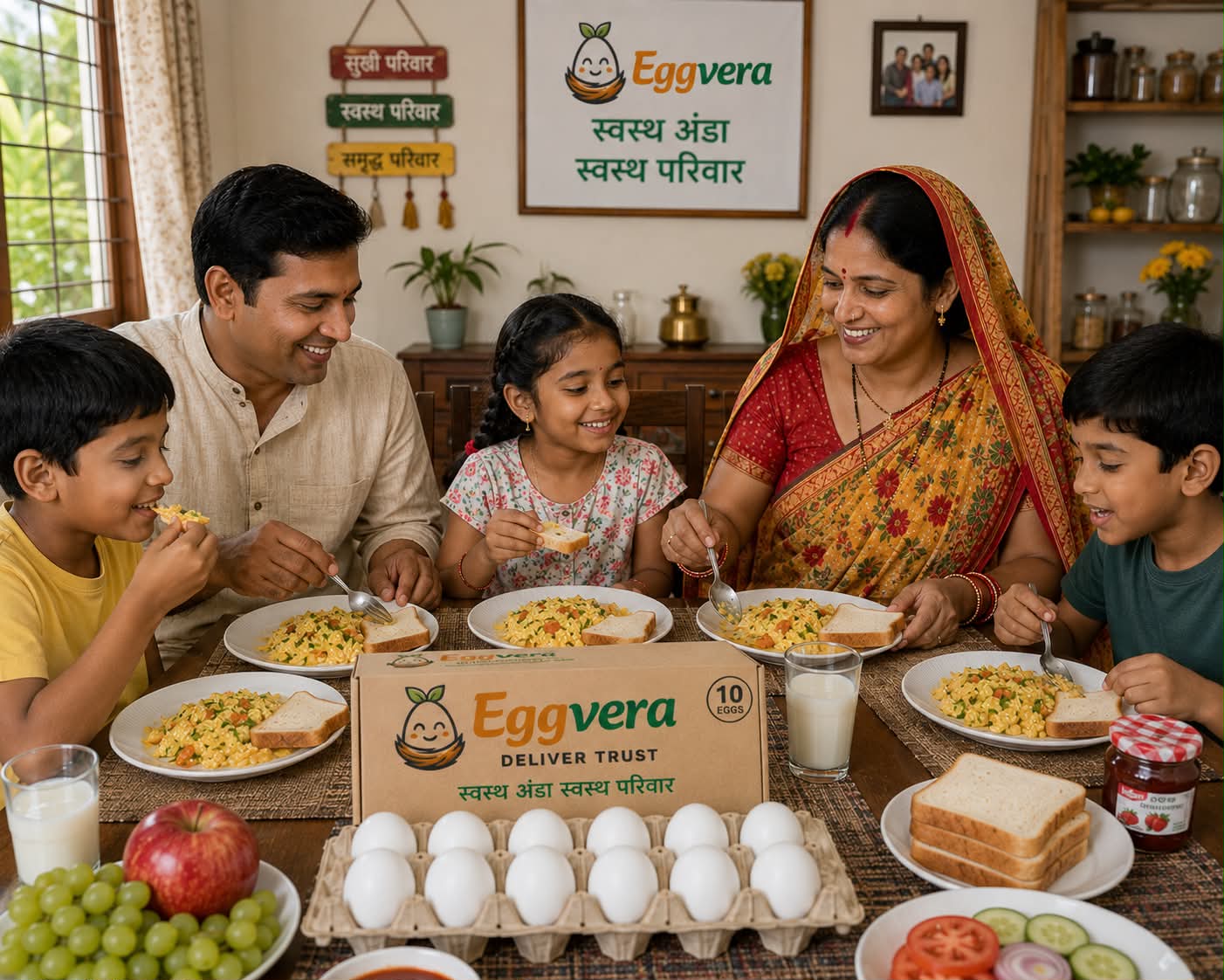 Omega-3 Plus Eggs for Healthy Family